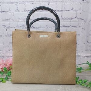 Gucci Vintage Rehab Tote Black Bamboo Handles